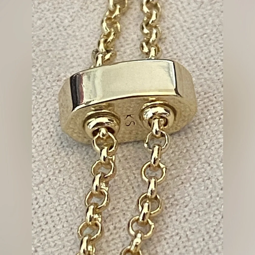 New Kendra Scott Eileen Long Strand Necklace pearls and gold metal - Picture 8 of 9